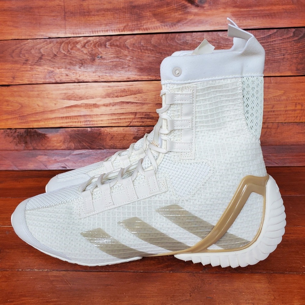 Adidas‎ Speedex 23 Boxing Shoes Men 7 Women 8 Off White Gold High Top New